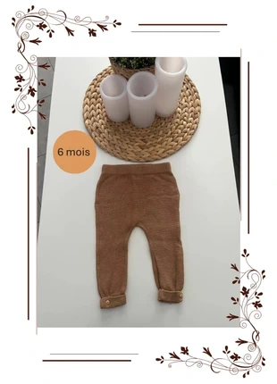 Pantalon tricot bébé KIABI – Camel doux – 6 mois, merk: Kiabi, staat: Heel goed, maat: 6-9 maanden / 68 cm, € 8,00, € 9,10 inclusief Kopersbescherming