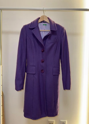 Sobretudo roxo United Colors of Benetton, marque: United Colors of Benetton, état: Très bon état, taille: XS / 34 / 6, 12,00 €, 13,30 € Protection acheteurs incluse