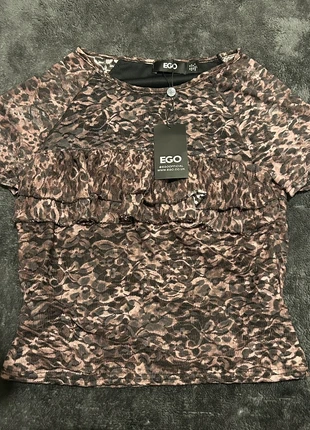 EGO Leopard Print T-Shirt UK 16, brand: EGO, condition: New with tags, size: L / UK 16-18, £5.00, £5.95 includes Buyer Protection