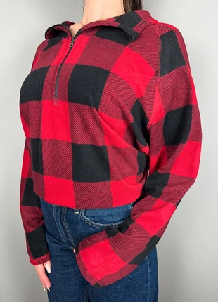 polaire Eddie Bauer à carreaux rouge noir 1/4 zip - 2XL femme - polyester 2PL 56, marque: Eddie Bauer, état: Très bon état, taille: XXL / 44 / 16, 20,00 €, 21,70 € Protection acheteurs (Pro) incluse