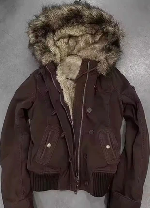 Veste marron doublée fourrure avec capuche, état: Neuf sans étiquette, taille: M / 38 / 10, 88,00 €, 93,10 € Protection acheteurs incluse