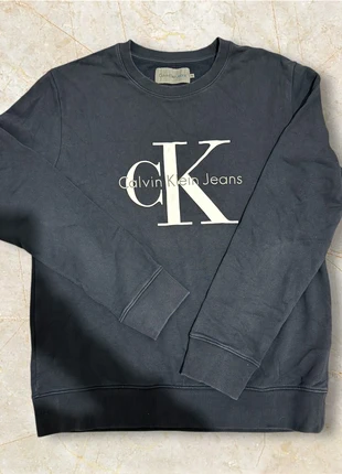 Felpa Girocollo Calvin Klein Jeans Blu - Stile Casual e Confortevole, brand: Calvin Klein, condizioni: Nuovo senza cartellino, taglia: XL, €12.99, €14.34 include la Protezione acquisti