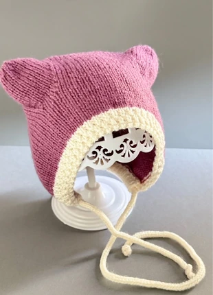 Bonnet fille tricot fait main, marque: Fait Main, état: Neuf avec étiquette, taille: 1-2 ans, 49 cm, 15,00 €, 16,45 € Protection acheteurs (Pro) incluse