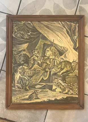 Antiek Leeuwenkoning prent, merk: Leeuwenkoning, staat: Veelgebruikt, € 17,50, € 19,08 inclusief Kopersbescherming