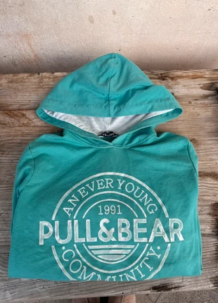 Sweat a capuche bleu turquoise Pull & Bear, marque: Pull & Bear, état: Très bon état, taille: XS, 9,00 €, 10,15 € Protection acheteurs incluse