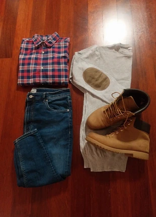 Camisa de hombre otoño/invierno como nueva, jersey y jeans, marca: Sfera Collection, estado: Muito bom, tamanho: L, €12.00, €13.30 inclui Proteção do Comprador