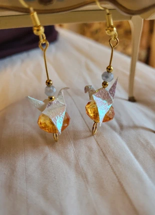 Pendientes acrílico tsuru grue, merk: Local, staat: Nieuw zonder prijskaartje, € 5,00, € 5,95 inclusief Kopersbescherming