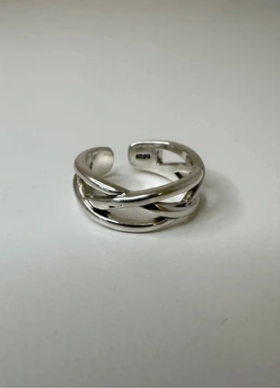 Bague argentée croisée, marque: CHROME, état: Neuf sans étiquette, taille: Ajustable, 6,99 €, 8,04 € Protection acheteurs (Pro) incluse