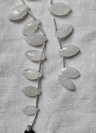 High Quality Rainbow Moonstone faceted gemstone beads - blue flash Moonstone Maquis shape beads, brand: jewellery maker, condition: Very good, £12.00, £13.30 includes Buyer Protection
