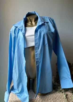 Chemise bleu ciel oversize 100 % coton – Style boyfriend – Taille M/L, marque: Coton, état: Très bon état, taille: L / 40 / 12, 17,00 €, 18,55 € Protection acheteurs incluse