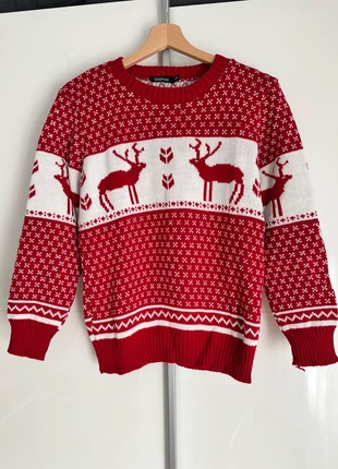 Pull Noël rouge et blanc taille S, brand: Boohoo, condizioni: Discrete, taglia: S / IT 40 / EU 36, €5.00, €5.95 include la Protezione acquisti