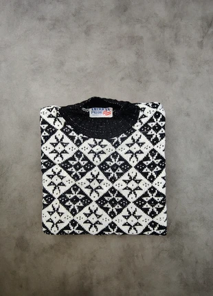 Sweater 90's American Pride USA / taille L / vintage long neck long Line geometric blanc noir, marque: Vintage Dressing, état: Très bon état, taille: L / 40 / 12, 16,00 €, 17,50 € Protection acheteurs incluse