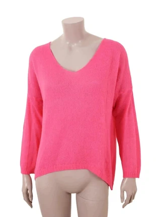 Pull oversize Naïs – col V – rose fuchsia mohair et laine – taille unique (36 - 38 - 40 - 42), merk: Nais, staat: Nieuw zonder prijskaartje, maat: M / 38 / 10, € 30,00, € 32,20 inclusief Kopersbescherming
