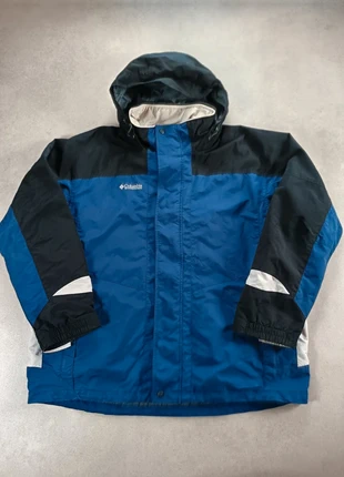 Manteau Imperméable à capuche vintage y2k 90s Columbia Interchange | bleu/noir | taille XL homme, merk: Columbia, staat: Heel goed, maat: XL, € 34,90, € 37,35 inclusief Kopersbescherming Pro