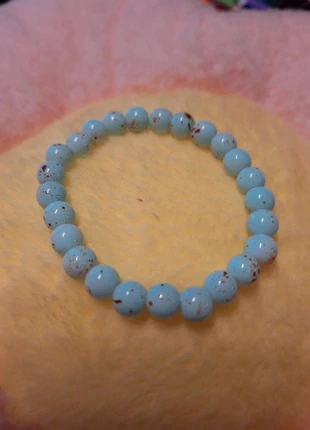 Bracelet perles bleu clair – pierre style aigue-marine – élastique, marca: Fait Main, estado: Muy bueno, 2,00 €, 2,80 € Protección al comprador incluida