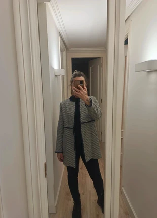 Chaqueta Mosnova jacquard – cotton jacket M – abrigo corto estampado azul, marque: Mosnova, état: Très bon état, taille: M / 38 / 10, 13,00 €, 14,35 € Protection acheteurs incluse