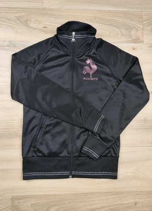 Veste vintage chic, Le Coq Sportif, noire logo métallisé rose, taille XS Super Petit, très bon état, brand: Le Coq Sportif, condition: Very good, size: XS / 34 / 6, €24.00, €25.90 includes Buyer Protection
