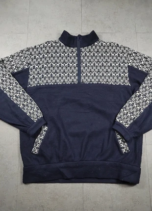 Polaire crazy fleece Bleu a motif hiver Noel 1/4 zip half zip Taille XL #27, brand: Vintage Dressing, condizioni: Ottime, taglia: XL / IT 46 / EU 42, €35.00, €37.45 include la Protezione acquisti
