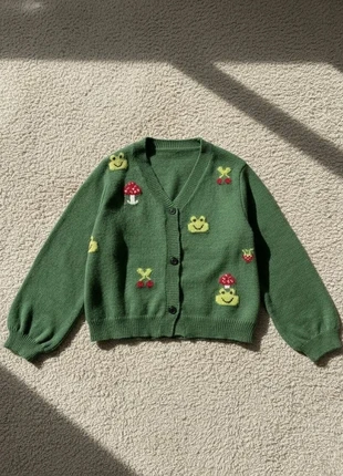 Gilet vert grenouille, brand: PuchiMoon, condition: Very good, size: S / 36 / 8, €44.99, €47.94 includes Buyer Protection