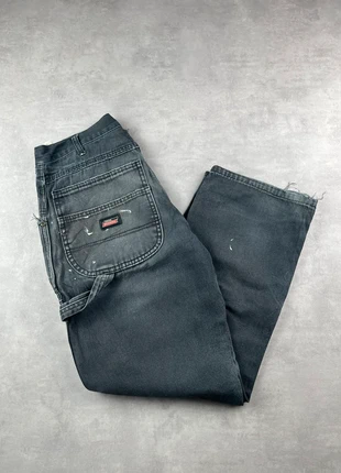 Pantalon dickies double knee workwear baggy noir patiné sunfaded vintage - Taille 30x29, brand: Dickies, condition: Very good, size: W30, €29.00, €31.15 includes Buyer Protection Pro