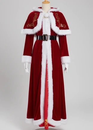 Robe Longue Cape Rouge en Velours – Élégante / Noël Féérique / Style Médiéval / Hiver Chic, marca: Maison Dareléa, estado: Muy bueno, tamaño: M / 38 / 10, 79,90 €, 84,60 € Protección al comprador Pro incluida