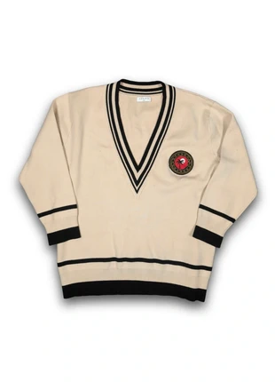 Sandro Deep V Neck Oversized Beige Sweater - 1 (S), marke: Sandro, zustand: Sehr gut, größe: S / 36 / 8, 59,00 €, 62,65 € beinhaltet Vinted-Käuferschutz Pro