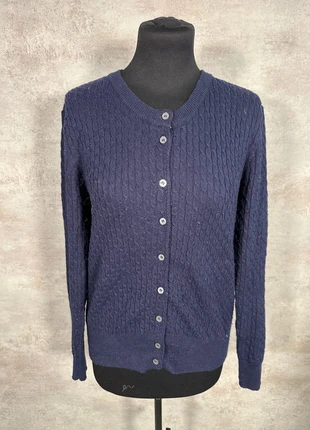 Cardigan Torsadé Vintage Hiver vintage bleu marine chaud cablé manches longues taille L, brand: Vintage Dressing, condizioni: Ottime, taglia: L / IT 44 / EU 40, €15.00, €16.45 include la Protezione acquisti Pro