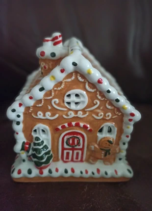 décoration de Noël maison de pain d'épices en céramique marron neuve., staat: Nieuw met prijskaartje, € 14,90, € 16,35 inclusief Kopersbescherming