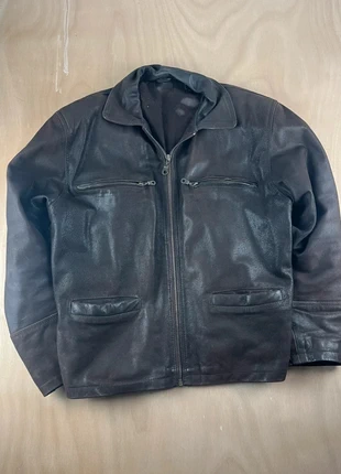 Vintage genuine cow leather jacket for a minimalist style • Men • Brown, brand: Vintage Dressing, condition: Very good, size: L, €44.90, €47.85 includes Buyer Protection