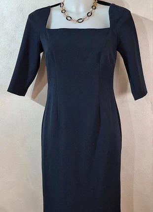 Splendido abito tubino, totalblack, con scollatura quadrata, Pois, brand: Pois, condizioni: Nuovo senza cartellino, taglia: M / IT 42 / EU 38, €13.90, €15.30 include la Protezione acquisti