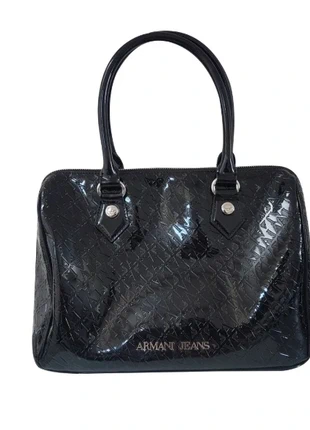Sac portée main Armani Jeans vernis coloris, vernis noir, bagaerie, haute couture, italie, brand: Armani Jeans, condition: Very good, €38.00, €40.60 includes Buyer Protection