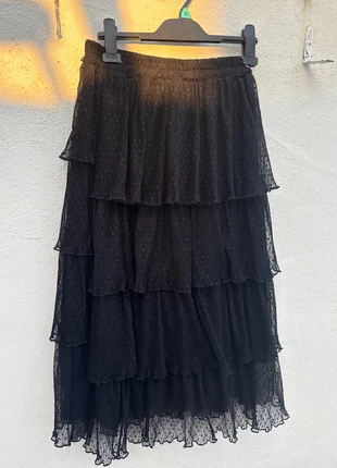 Long black layered skirt size eu36/38, marque: Local, état: Très bon état, taille: M / 38 / 10, 5,00 €, 5,95 € Protection acheteurs incluse