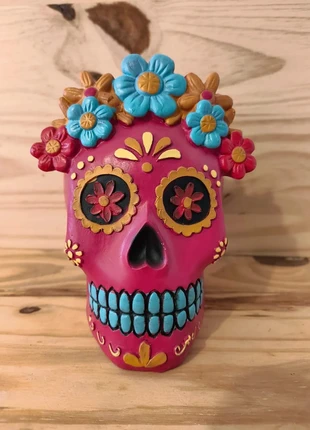 Crâne Tête de mort décoration mexicaine - Bordeaux – Dia de los Muertos – Fête des morts – Mexique, merk: dia del muertos, staat: Heel goed, € 15,00, € 16,45 inclusief Kopersbescherming
