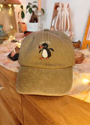 Nodt noot cap Basecap Pinguin Kappe kaki kappi serie Kindheit retro vintage, staat: Nieuw zonder prijskaartje, maat: Universele maat, € 12,49, € 13,81 inclusief Kopersbescherming