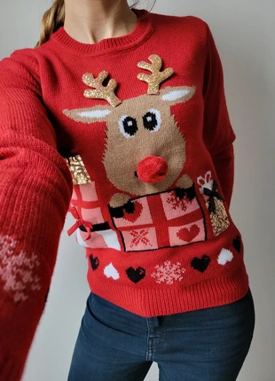 Pull de Noël Cerf avec ses cadeaux trop mignon Cache Cache, marque: Cache Cache, état: Neuf avec étiquette, taille: XS / 34 / 6, 22,00 €, 23,80 € Protection acheteurs incluse