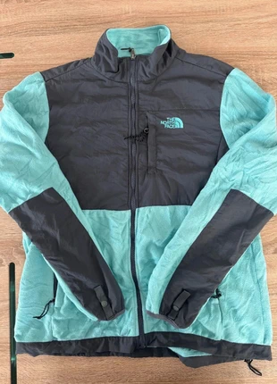 Polaire Denali The North Face Turquoise et Grise - Taille XXL Femme Full Zip, merk: The North Face, staat: Heel goed, maat: XXL / 44 / 16, € 30,00, € 32,20 inclusief Kopersbescherming