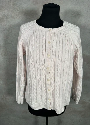 Cardigan Maille Torsadée Cable Knit Vintage Ll Bean rose pale cable taille L, marca: Vintage Dressing, estado: Muito bom, tamanho: L / 40 / 12, €8.00, €9.10 inclui Proteção do Comprador Pro