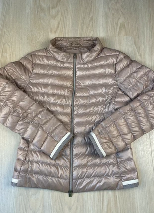 Doudoune Légère Herno Elena | Nylon | Col bomber | Coupe cintré | Taille S | Rose Beige, merk: Herno, staat: Goed, maat: S / 36 / 8, € 55,00, € 58,45 inclusief Kopersbescherming