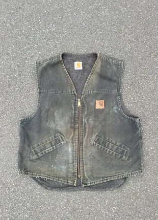 Veste carhartt V13 MOS sans manche quilted lined intérieur molletonné suntaded patiné - Taille L, brand: Carhartt, condizioni: Buone, taglia: L, €80.10, €84.81 include la Protezione acquisti Pro