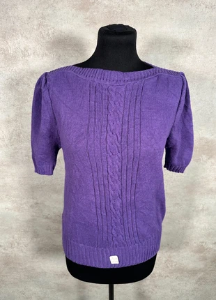 Pull Maille Torsadée Cable Knit Vintage Vintage violet texturé taille L, marca: Vintage Dressing, estado: Muito bom, tamanho: L / 40 / 12, €15.00, €16.45 inclui Proteção do Comprador Pro