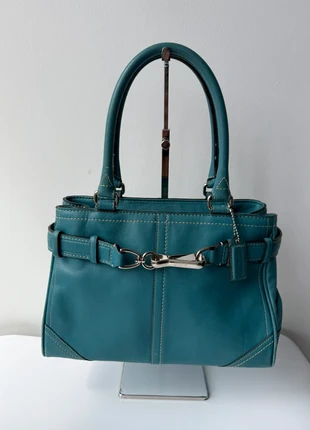 Rare Vintage Coach Hampton Tote Bag Turquoise Coach HandBag 90s 00s Y2K Blue Shoulder Bag, brand: Coach, condition: Very good, £150.00, £158.20 includes Buyer Protection