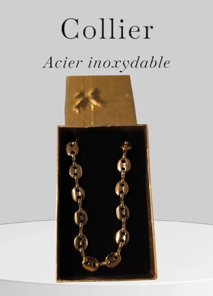 Collier acier inoxydable, marque: autre, état: Neuf avec étiquette, 15,00 €, 16,45 € Protection acheteurs incluse