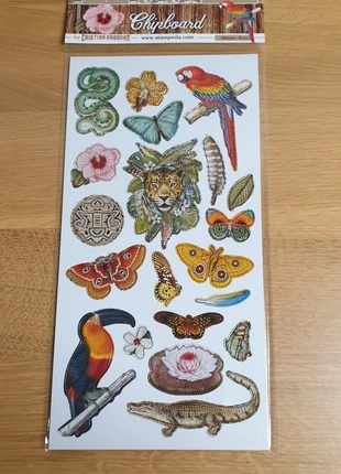 Chipboad Amazonia Stamperia 20 pièces adhésives, marque: Stamperia, état: Très bon état, 4,00 €, 4,90 € Protection acheteurs incluse