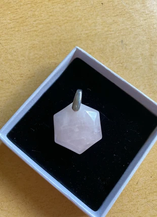 Pendentif Quartz rose naturel, marca: Fabrication Artisanale, estado: Novo sem etiquetas, €5.00, €5.95 inclui Proteção do Comprador