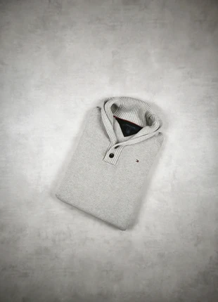 Tommy Hilfiger – Pull col châle gris – Taille M – Très bon état, marque: Tommy Hilfiger, état: Très bon état, taille: M, 35,00 €, 37,45 € Protection acheteurs (Pro) incluse