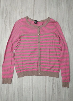 Cardigan ligné Rose et marron H&M - Taille S, marque: H&M, état: Très bon état, taille: S / 36 / 8, 3,00 €, 3,85 € Protection acheteurs incluse