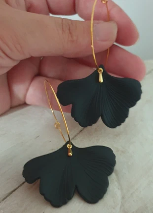 Créoles dorées avec feuilles de ginkgo, estado: Muy bueno, 6,00 €, 7,00 € Protección al comprador Pro incluida