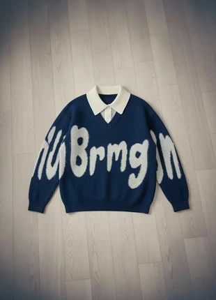 Pull Marin Col Polo Tricot Oversize Bleu et Crème, marca: Vintage Dressing, estado: Muy bueno, tamaño: M, 54,90 €, 58,35 € Protección al comprador incluida