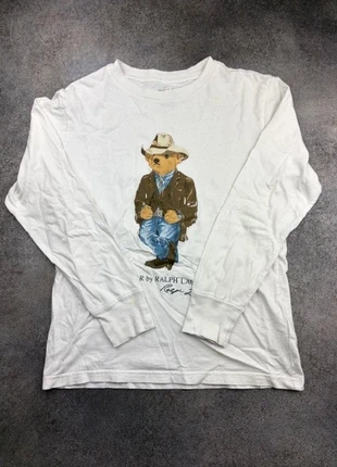 T-shirt a manches longues Polo Ralph Lauren Bear Blanc | 8 ans, brand: Ralph Lauren, condition: Good, size: 8 years / 128 cm, €9.00, €10.15 includes Buyer Protection