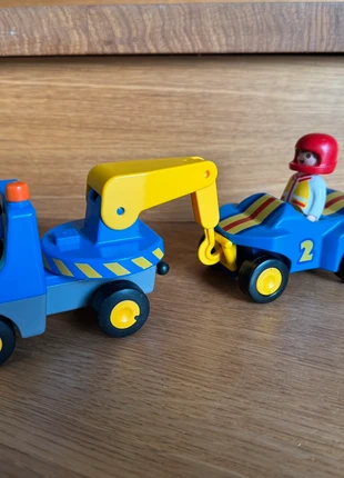 Lot dépanneuse voiture course Playmobil 123, brand: Playmobil 1.2.3, condition: Very good, size: One size, €10.00, €11.20 includes Buyer Protection